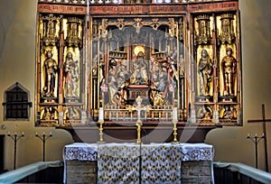 Wooden altar in the Church of the Holy Spirit (PÃÂ¼havaimu)
